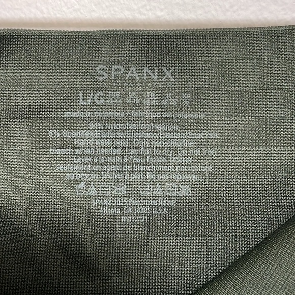 Spanx Seamless Green Camo Leggings Size Large - Picture 4 of 4